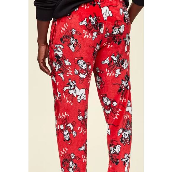 Disney Adult Unisex Minnie Mouse Plush Fleece Pants S NWT - Picture 2 of 3
